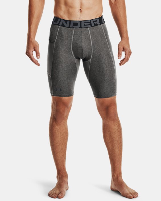 Men's HeatGear® Pocket Long Shorts, Gray, pdpMainDesktop image number 0